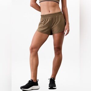Athleta Women's Tan Speedwork Athletic Shorts